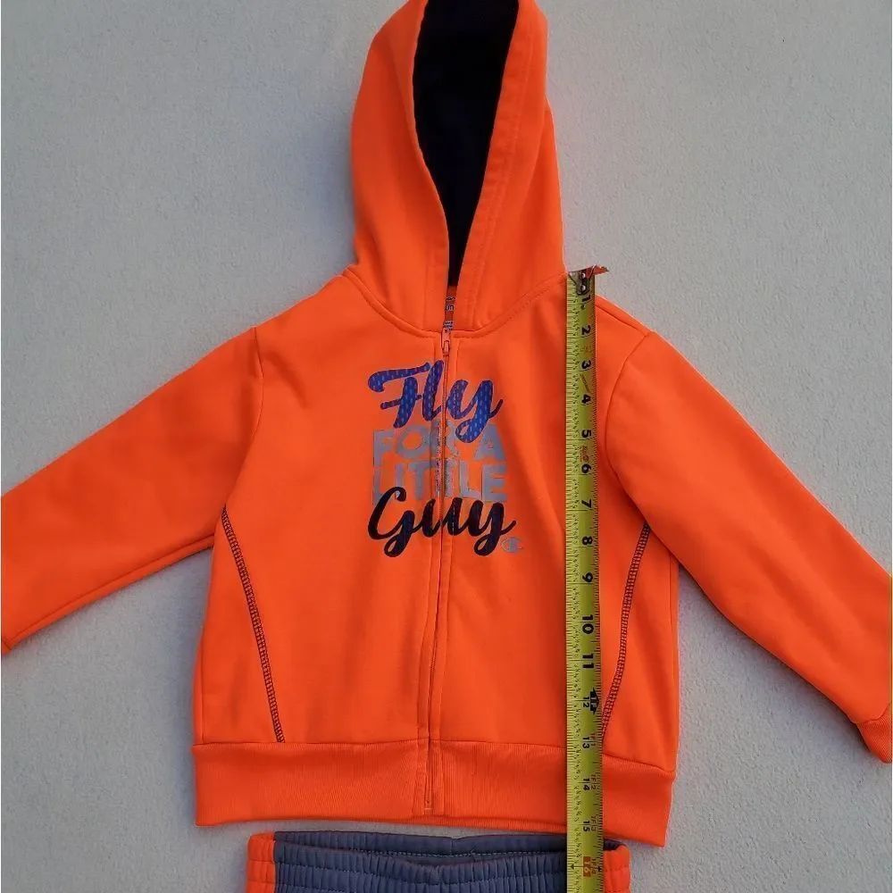 Champion Orange and Gray Hoodie Jacket and Joggers Size 4T